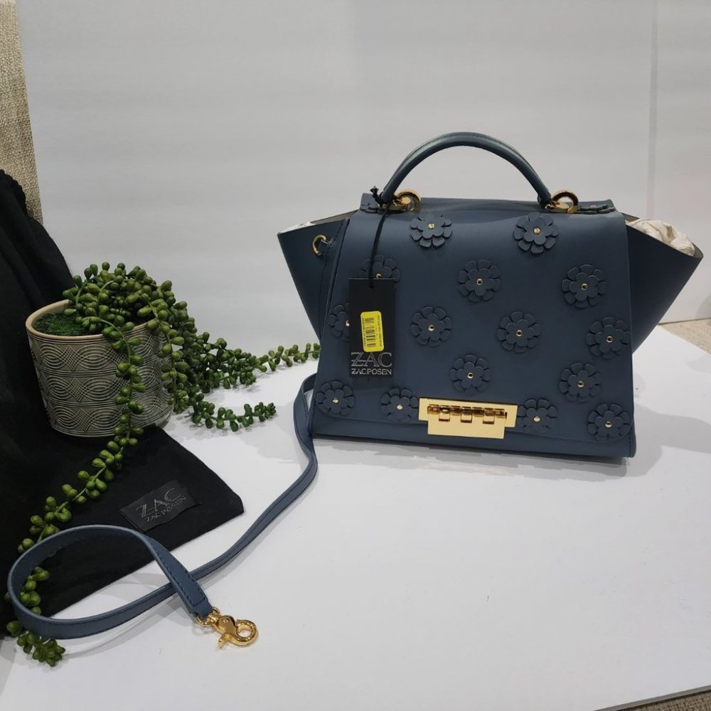 NWT Authentic Zac Posen RARE Eartha Leather Satchel